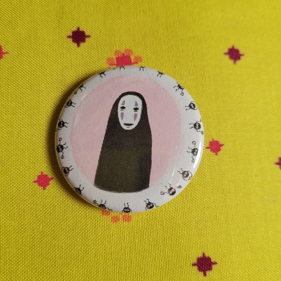 No face soot sprite 1.5" pin badge - Picture 2 of 7